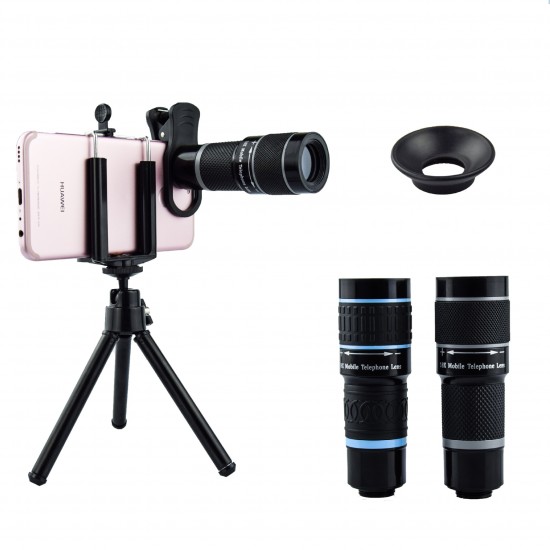 HD telephoto phone lens 18x zoom external camera