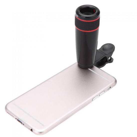 Portable outdoor universal mobile phone telephoto lens camera telescope lens