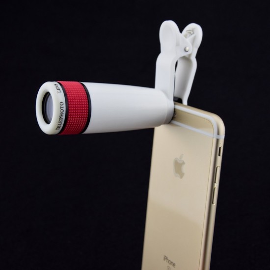 Portable outdoor universal mobile phone telephoto lens camera telescope lens